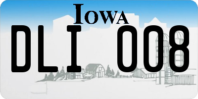 IA license plate DLI008