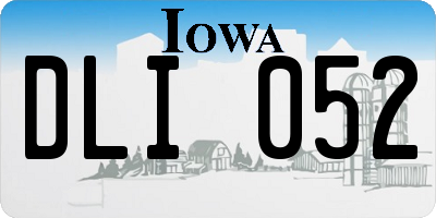 IA license plate DLI052