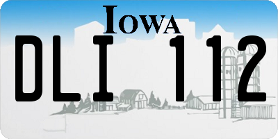 IA license plate DLI112