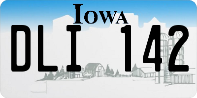 IA license plate DLI142