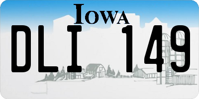 IA license plate DLI149