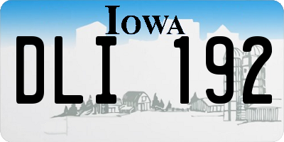 IA license plate DLI192