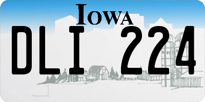 IA license plate DLI224