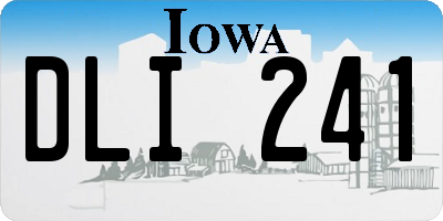 IA license plate DLI241