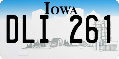 IA license plate DLI261