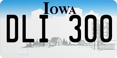 IA license plate DLI300