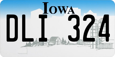IA license plate DLI324