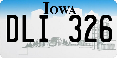 IA license plate DLI326
