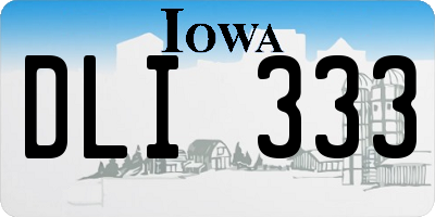 IA license plate DLI333