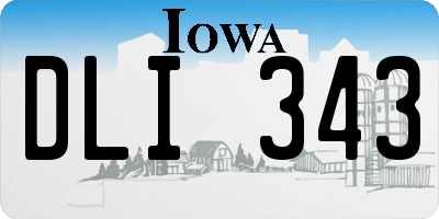 IA license plate DLI343
