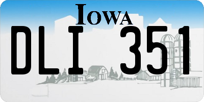 IA license plate DLI351