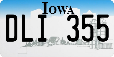 IA license plate DLI355