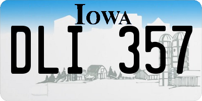 IA license plate DLI357