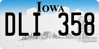 IA license plate DLI358