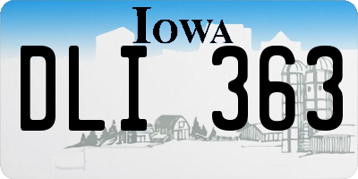 IA license plate DLI363