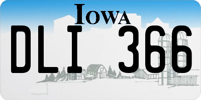 IA license plate DLI366