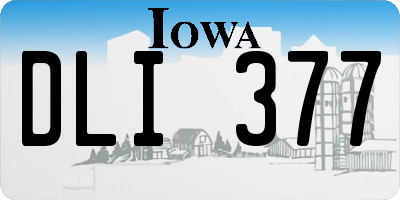 IA license plate DLI377