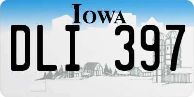 IA license plate DLI397