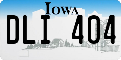 IA license plate DLI404