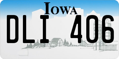 IA license plate DLI406
