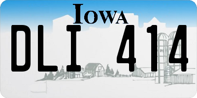 IA license plate DLI414