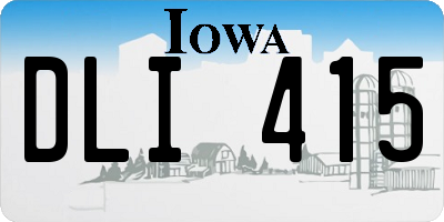 IA license plate DLI415