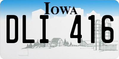 IA license plate DLI416