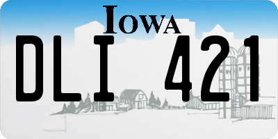 IA license plate DLI421