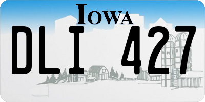 IA license plate DLI427
