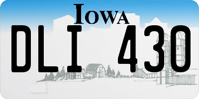 IA license plate DLI430