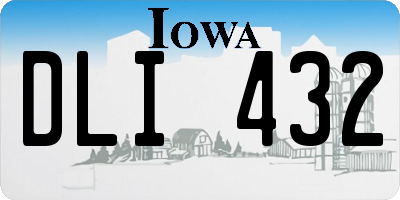 IA license plate DLI432