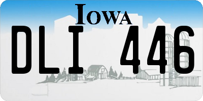IA license plate DLI446