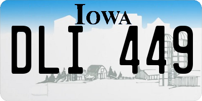 IA license plate DLI449