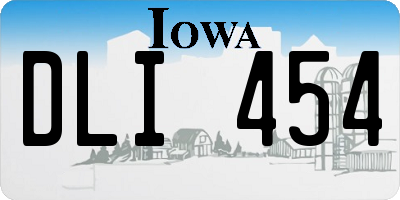 IA license plate DLI454