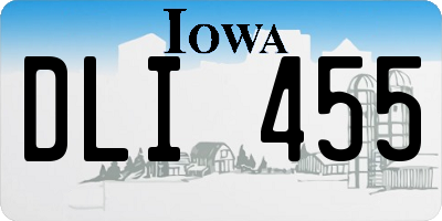 IA license plate DLI455