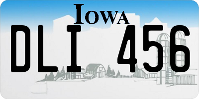 IA license plate DLI456