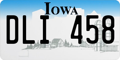 IA license plate DLI458