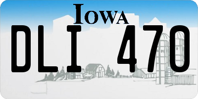 IA license plate DLI470