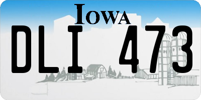 IA license plate DLI473