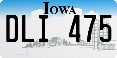 IA license plate DLI475