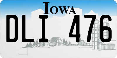 IA license plate DLI476