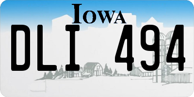 IA license plate DLI494