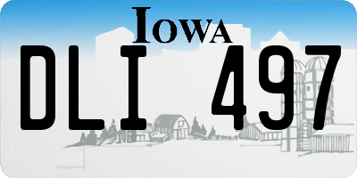 IA license plate DLI497
