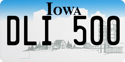 IA license plate DLI500