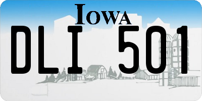 IA license plate DLI501
