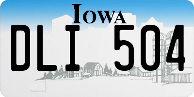 IA license plate DLI504