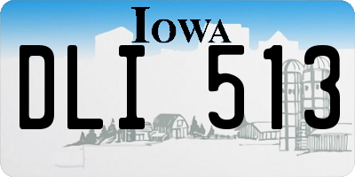 IA license plate DLI513