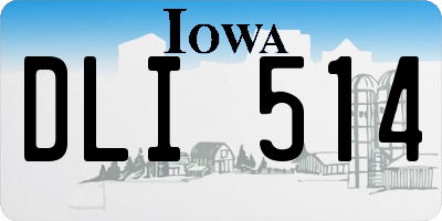 IA license plate DLI514