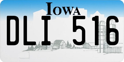 IA license plate DLI516