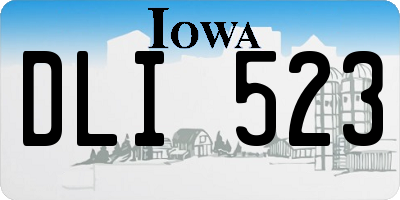 IA license plate DLI523